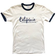 Load image into Gallery viewer, California looks good on me Ringer Tee